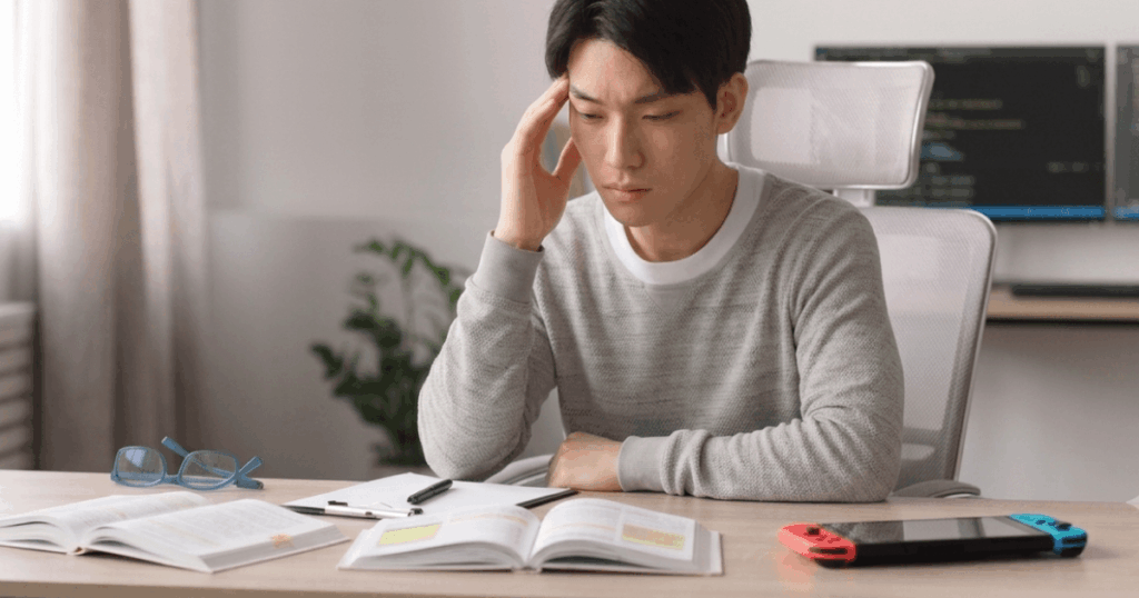 症例｜勉強やゲームによる目の酷使で自律神経失調症を発症した20代男性